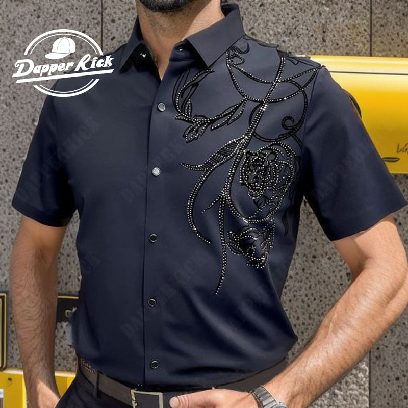 A1533 Summer New Hot Diamond Polo Shirt T-shirt