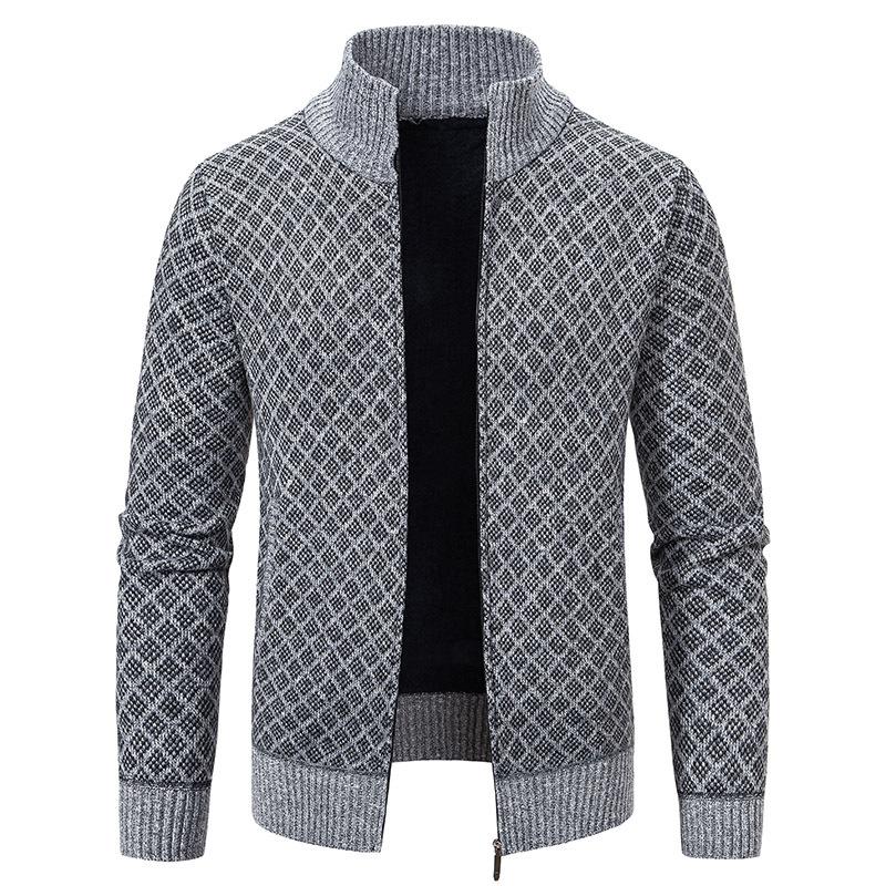 B228 Dapperkick Jacquard Knitted Sweater Jacket