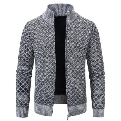 B228 Dapperkick Jacquard Knitted Sweater Jacket