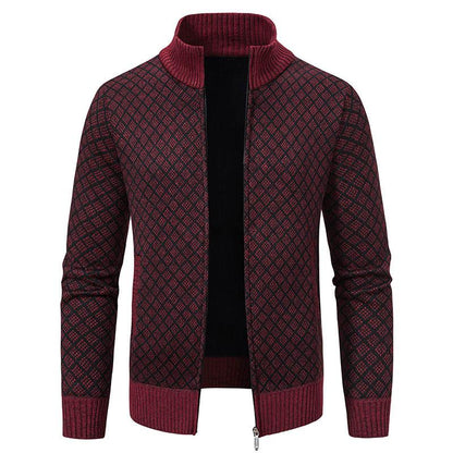 B228 Dapperkick Jacquard Knitted Sweater Jacket