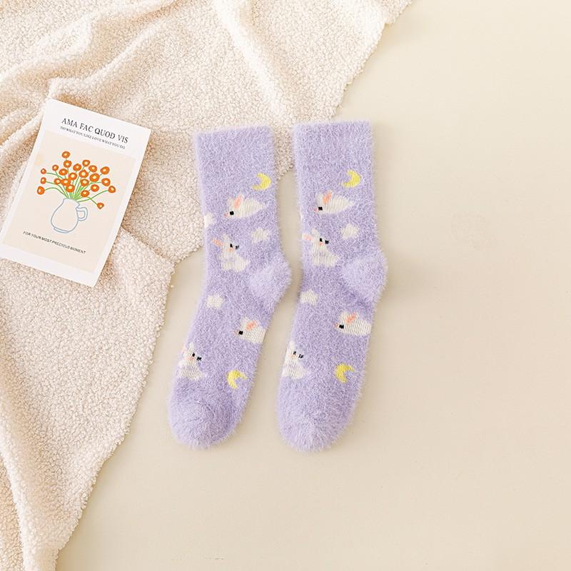 Autumn and Winter Mid-length Cute Cartoon Fruit Socks