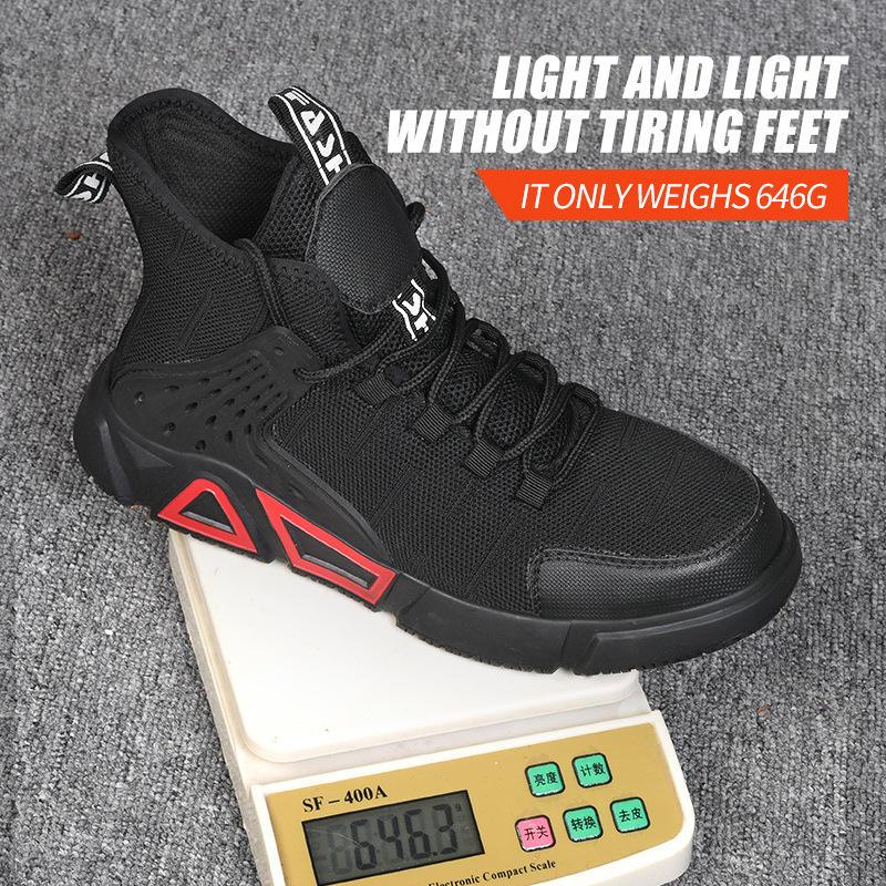 Anti Impact and Wear-resistant High Top Men's Boots, Anti Slip Construction Site Safety Protective Shoes
