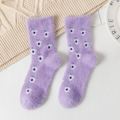 Autumn and Winter Mid-length Cute Cartoon Fruit Socks