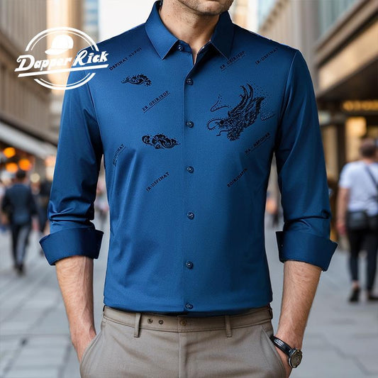 D4284 Men's Elastic Shirt【Buy 2 Get Free Shipping】