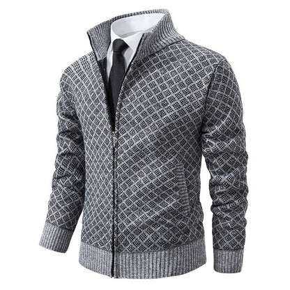 B228 Dapperkick Jacquard Knitted Sweater Jacket