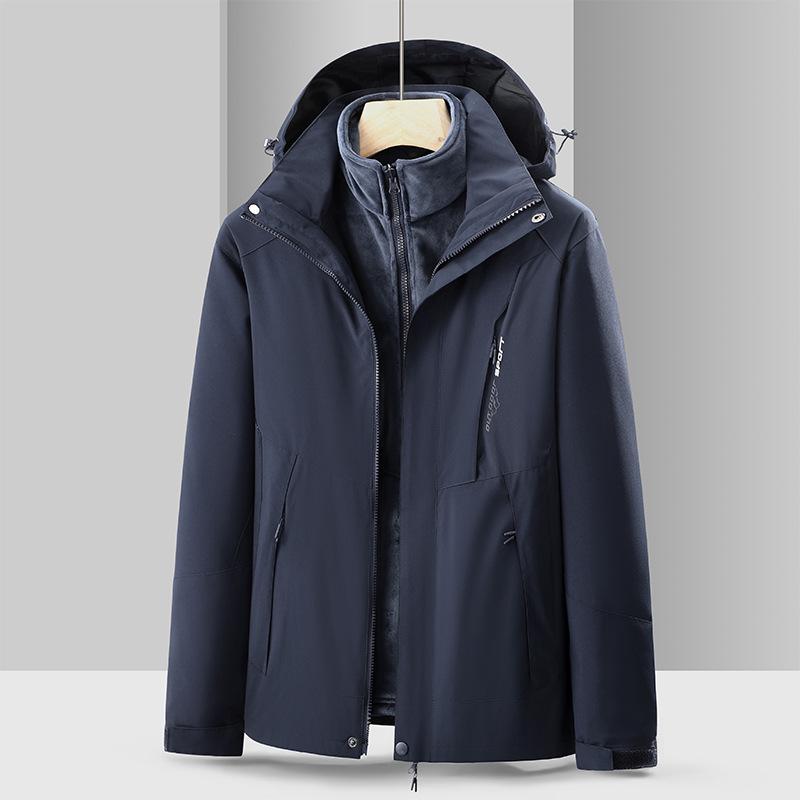 Men's 3-in-1 Waterproof & Windproof Snow Coat with Fleece Thermal Inner Jacket