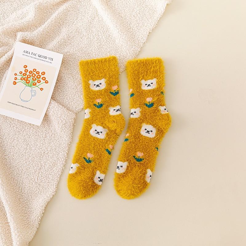 Autumn and Winter Mid-length Cute Cartoon Fruit Socks