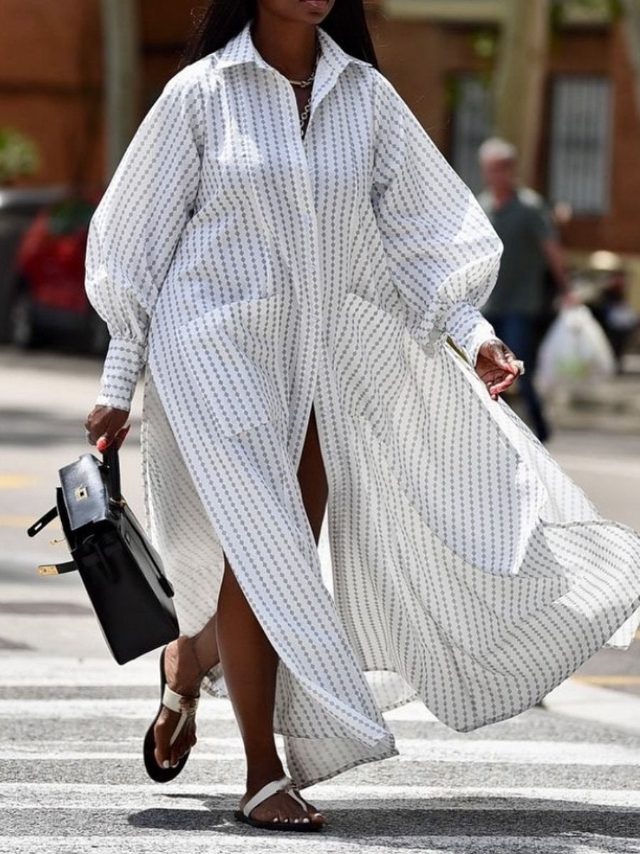 The Oversized Stylish Maxi Shirt Dress