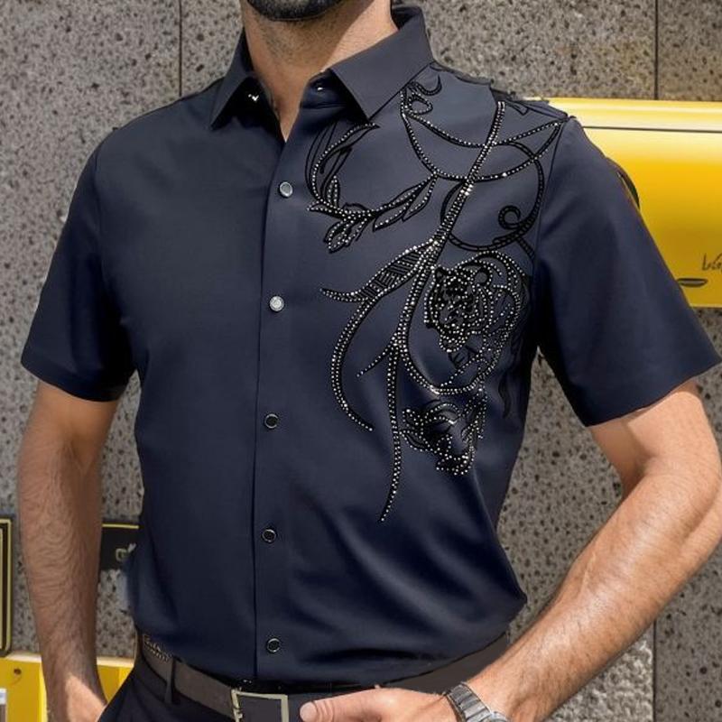 A1533 Summer New Hot Diamond Polo Shirt T-shirt