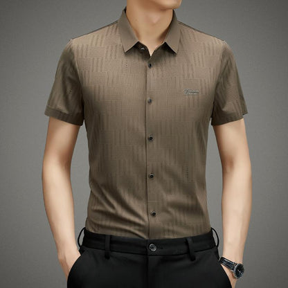 2023 Men's Ice Silk Breathable Anti-Wrinkle Business Shirt