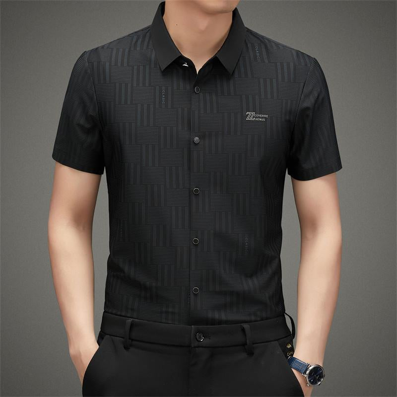 2023 Men's Ice Silk Breathable Anti-Wrinkle Business Shirt