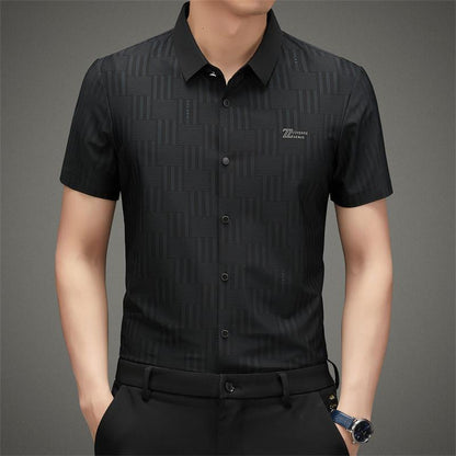 2023 Men's Ice Silk Breathable Anti-Wrinkle Business Shirt