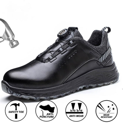 Lace-free Anti-smashing Anti-puncture Insulated Safety Shoes